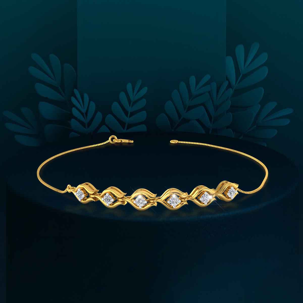 Radiant Wave Diamond Bracelet