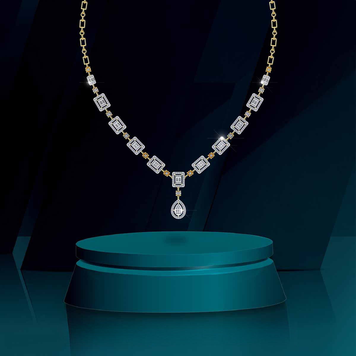 Regal Baguette Necklace