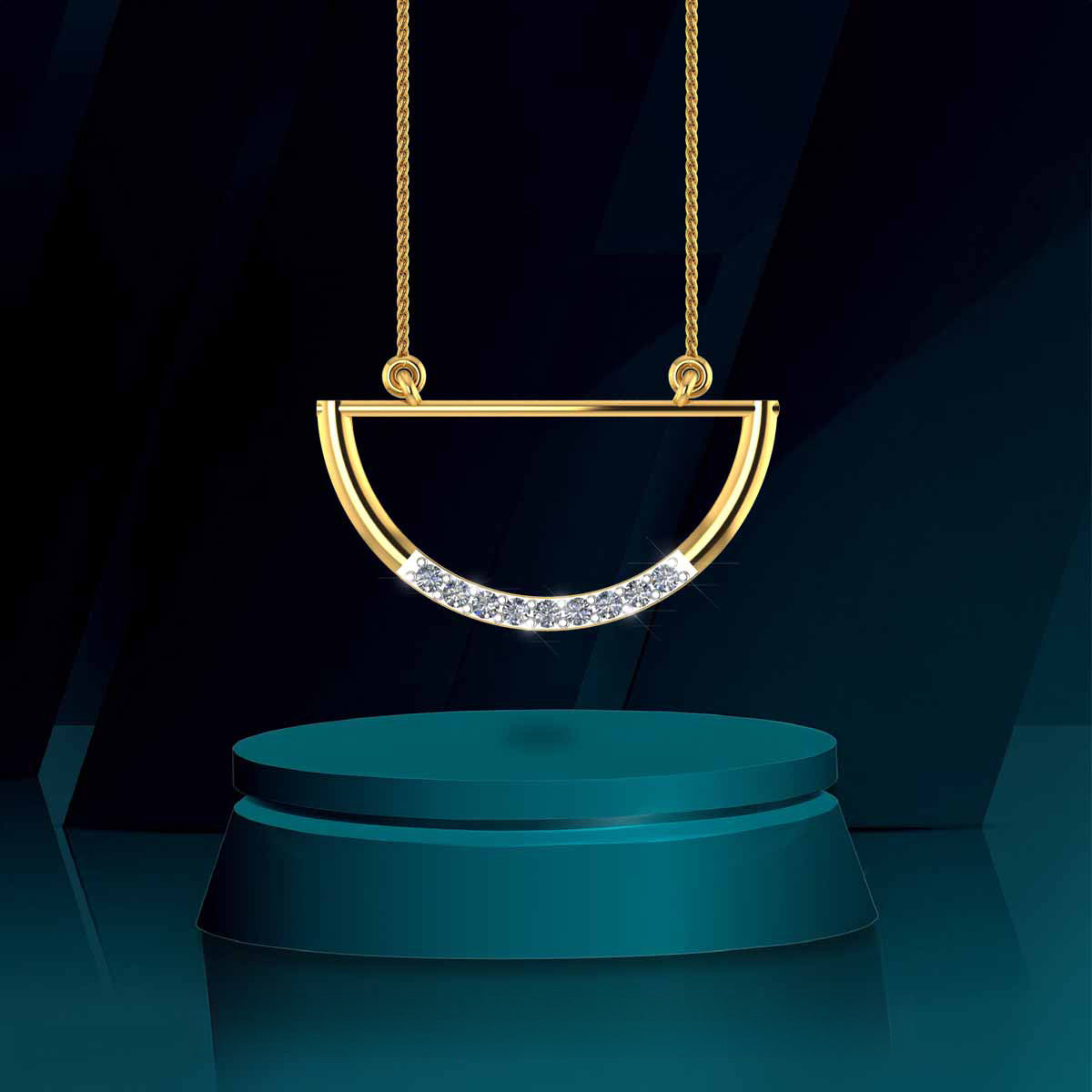 Golden Arc Necklace