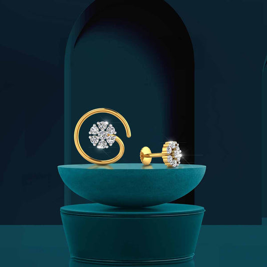 Floral Radiance Nose Pin