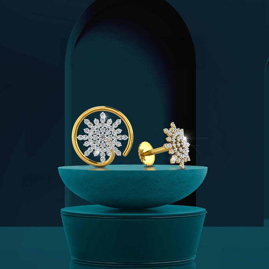 Dazzling Blossom Nose Pin