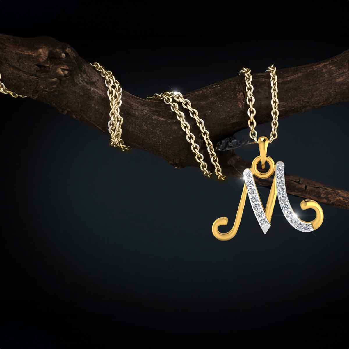 Monogram "M" Pendant