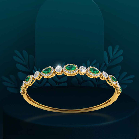 Emerald Glow Diamond Bracelet