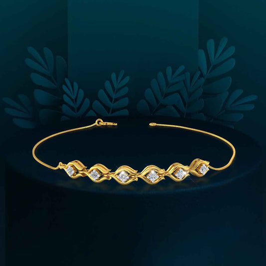 Radiant Wave Diamond Bracelet