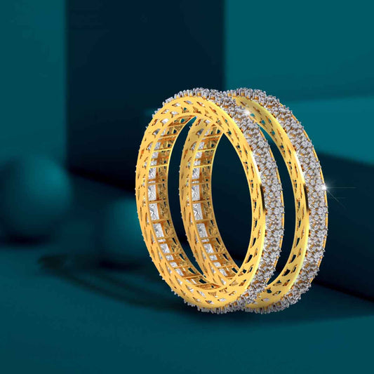 SparkleBlue Bold Statement Bangle
