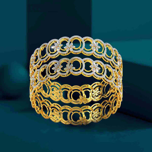 Ornate Floral Filigree Bangle