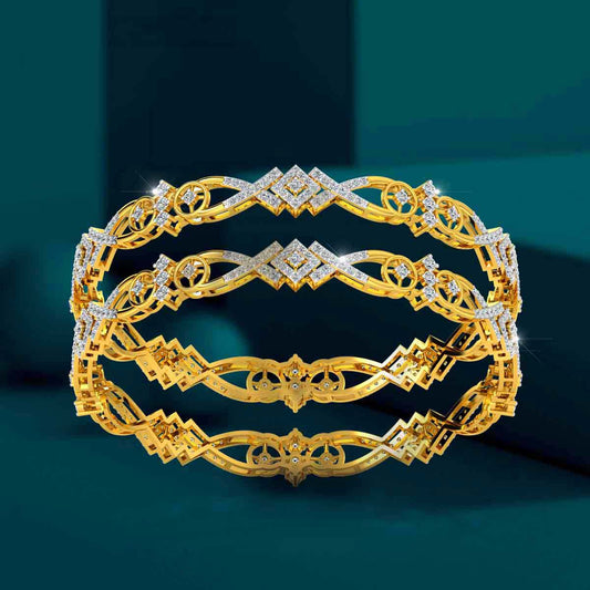 Regal Geometric Diamond Bangle