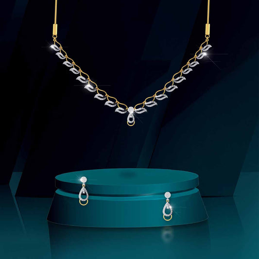 Radiant Diamond Vine Necklace