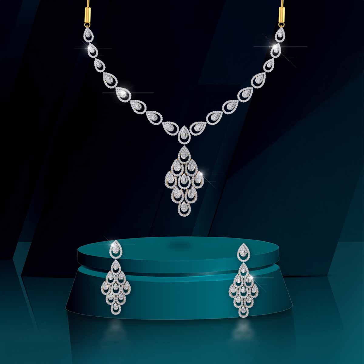 Ethereal Pearl Cascade Necklace
