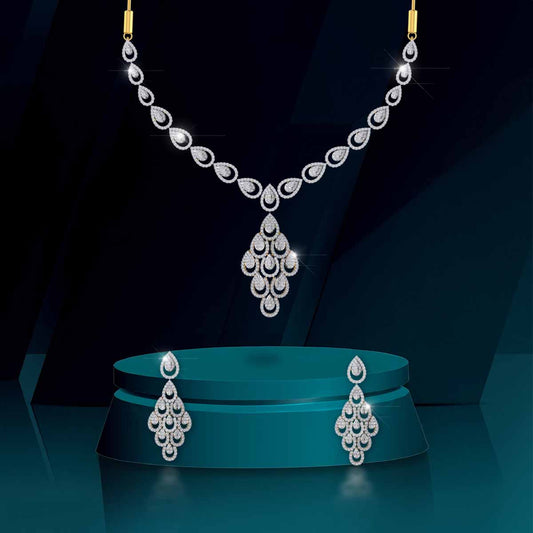 Ethereal Pearl Cascade Necklace