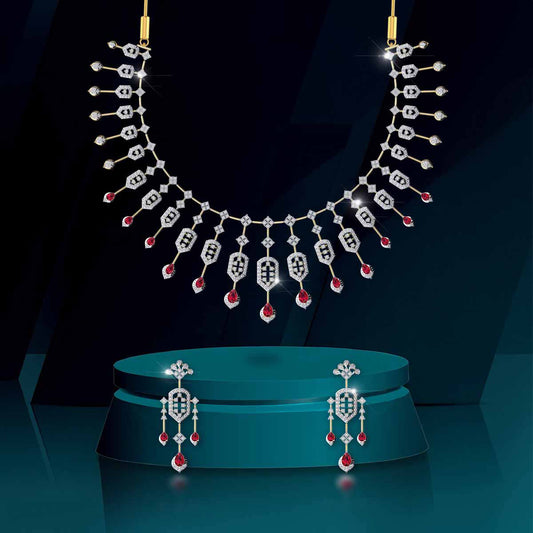 Royal Ruby Chandelier Necklace