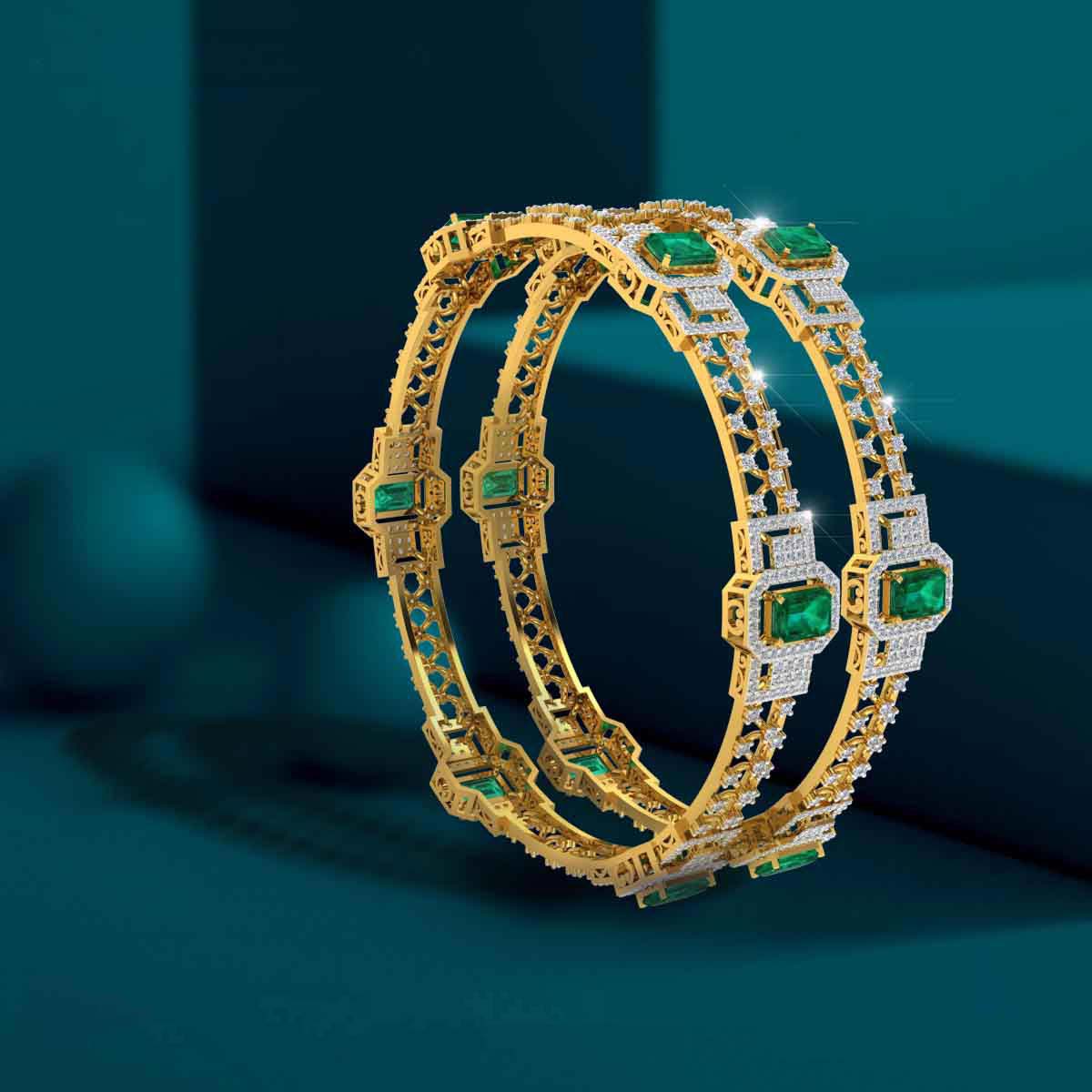 Emerald Enigma Heritage Bangle
