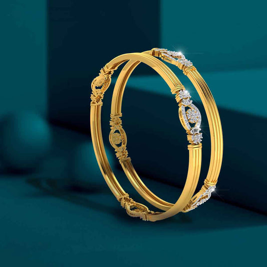 Minimalist Spark Diamond Bangle