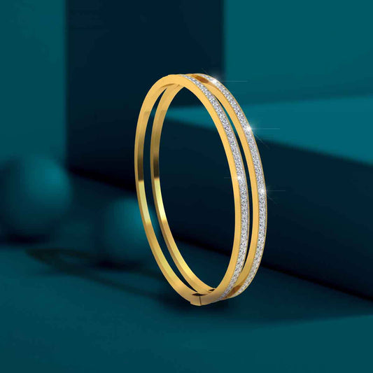 Diamond-Encrusted Harmony Bangle