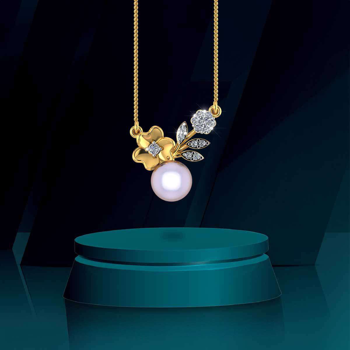 Floral Pearl Symphony Necklace